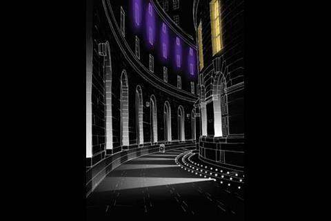 The original sketch of lighting ideas for the dull and dark Library Walk gave a great impression of how it would look 